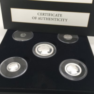 Silver Sovereign five coin set. Postage B