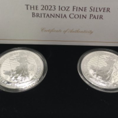 2023 1oz silver Britannia coins. Postage B