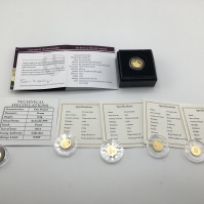 A collection of fractional 24ct gold coins. Postage B