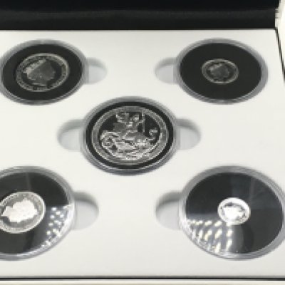 Silver Sovereign set of 5 coins in set. Postage B