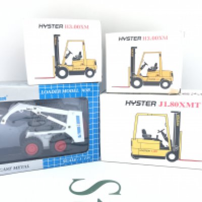 3 X Boxed Hyster model Forklifts And A Bobcat Loader