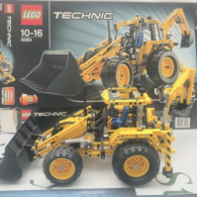A Lego Backhoe Loader #8069. With Box And Manual This Lot Cannot Be Posted In House.
