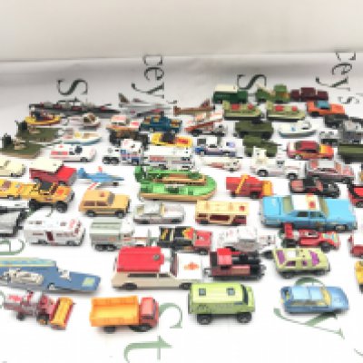 A Box Containing Playworn Matchbox Diecast. No Reserve.