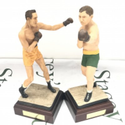 2 Endurance Art Of Sport Boxing Figures. Jess Williams And Max Baer.