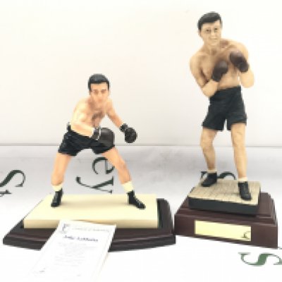 2 Endurance Art Of Sport Boxing Figures. Jake Lamotta And Prince Carnera.