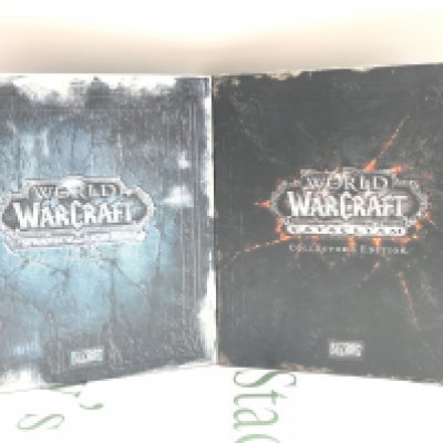 2 Boxed World Of War Craft Games. The Wrath Of The Lich King And Cataclysm. (2).