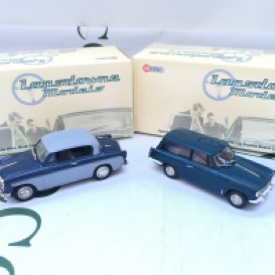 2 X Boxed Lansdowne Models 1/43 Scale.A 1955 Sunbeam Rapier Series I #LDM.76 And A 1965 Triumph Herald 13/60 Estate #LDM.73.