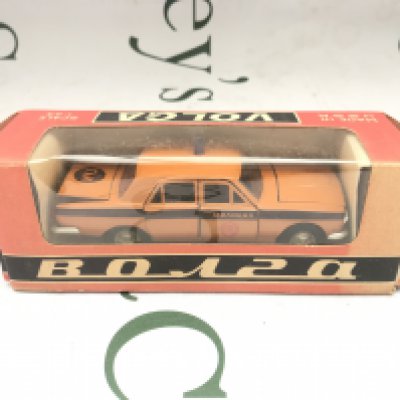 A Boxed Russian 1/43 Scale GAZ Volga Police Patrol Car.