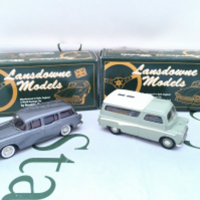2 X Boxed Lansdowne Models 1/43 Scale.A 1961 Humber Super Snipe Estate #LDM 16A And A 1960 Bedford Dormobile Romany-DE-Luxe #LDM.33.