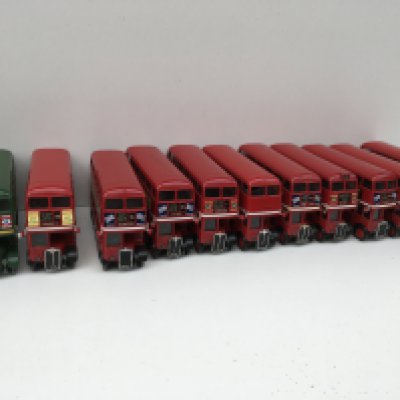 A collection of 11 Solido model double decker buses primarily in London Transport livery. No reserve