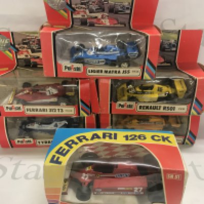 6 Boxed Polistil Diecast F1 Cars. 5 Are 1/32 Scale And 1 Is 1/22 Scale,