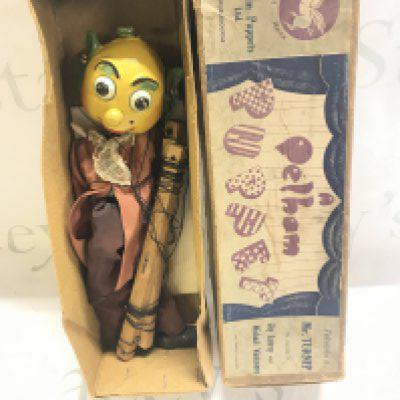 A Boxed Pelham Puppet Mr. Turnip.