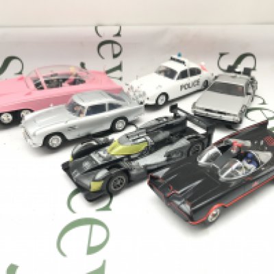 6 Loose Scalextric Cars Including The Batmobile. No Reserve.