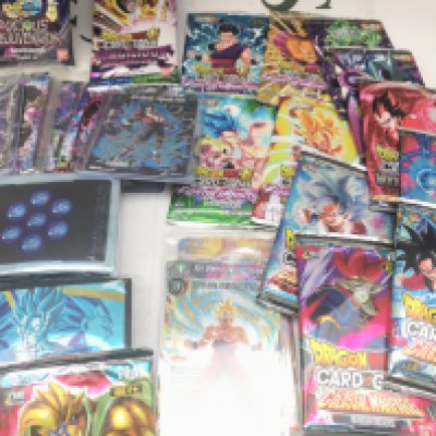 A Collection Of Dragon Ball Trading Cards Including Sealed Packs.
