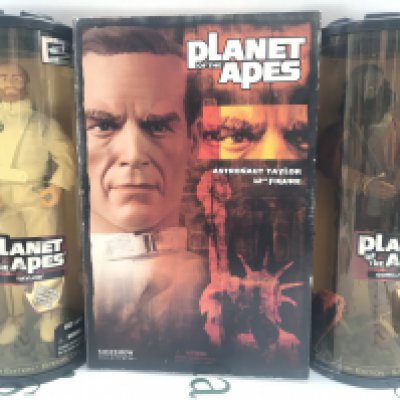 3 X Boxed Planet Of The Apes Figures by Sideshow And Hasbro. No Reserve.