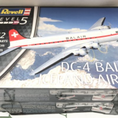 2 X Boxed Revell 1/72 Scale DC-4 Balair/ Iceland Airways Plastic Model Kits.