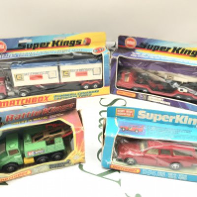 4 Boxed Matchbox Super Kings And Battle Kings. Boxes Are In Various States. No Reserve.