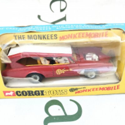 A Boxed Corgi Monkeemobile #277. Box Is Worn.
