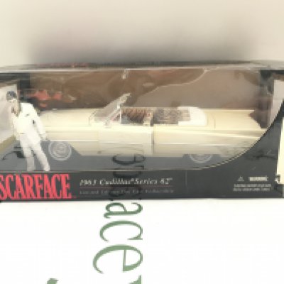 A Boxed Jada Toys Scarface 1963 Cadillac Series 62 1/18 Scale.
