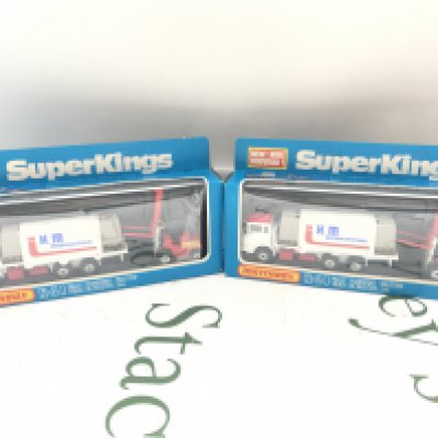 2 X Boxed Matchbox SuperKings Pallet Trucks # K-34. No Reserve.
