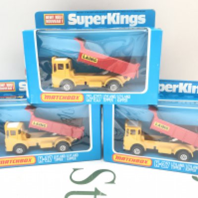 3 X Boxed Matchbox SuperKings Leyland Tippers #K-37. No Reserve.