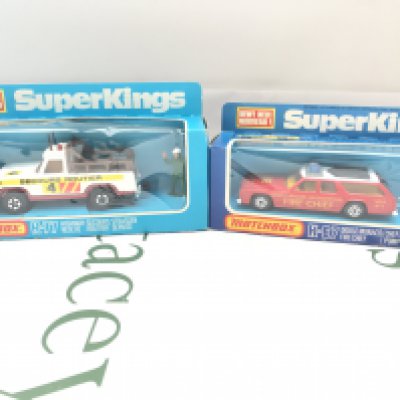 2 X Boxed Matchbox Vehicles. A Highway Rescue #K-77 And A Dodge Monaco Fire Chief #K-67.
