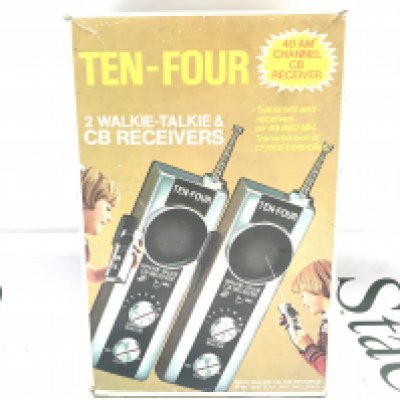 A Boxed Ten-For 2 Walkie-Talkie And CB Receivers.