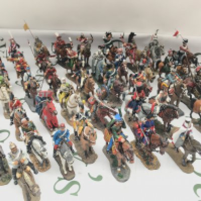 A Collection Of Mounted Delprado Figures. No Reserve.