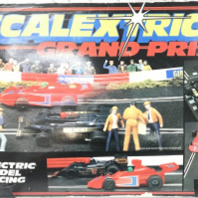 3 Boxed Scalextric Sets Including Grand Prix. Jaguar Challenge And Scalextric 400. In Various States.(3).