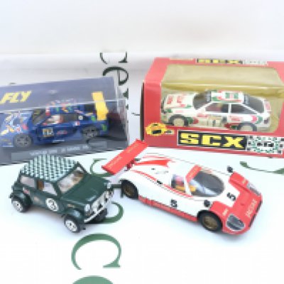 2 X Boxed Slot Cars By Fly And Airfix And 2 Loose. No Reserve.