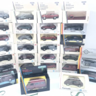 A Collection Of Boxed Diecast Vehicles By Schabak including Dealer Ship Models.