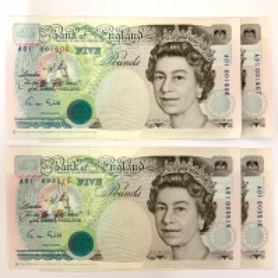 1990 G.M Gill, Consective pairs A01 001606-07, A01 003515-16, Mint. NO RESERVE