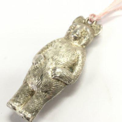 A silver rattle, postage category A - NO RESERVE