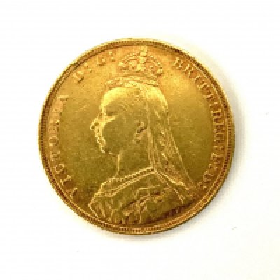 1891 Full Sovereign Queen Victoria Jubilee head. (A)