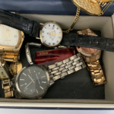 A collection of vintage fashion watches etc