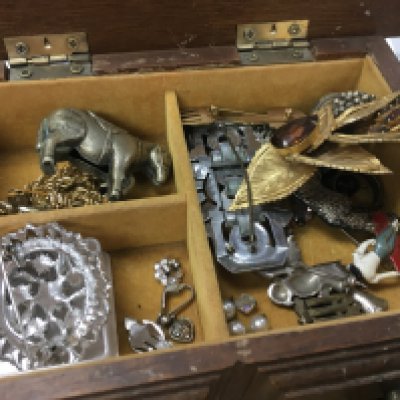 A collection of watches including brooches, earrings etc, postage category b