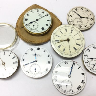 A collection of pocket watch movements including Longines, J.W benson, James Walker etc. postage category B