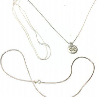 Silver necklaces , 21g total weight approximately. Postage category A