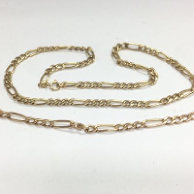 A 9ct gold open link necklace and bracelet (2), approx 13.6g. Shipping category A.