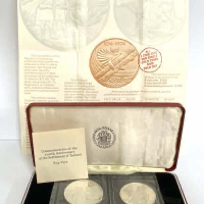 Sedlabanki Islands 1000/500 Kronur, 1100th Anniversary of the Settlement of Iceland 874-1974. (A)