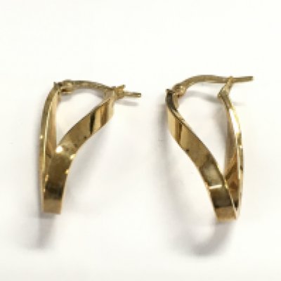 A pair of 9ct gold earrings. 1.27g