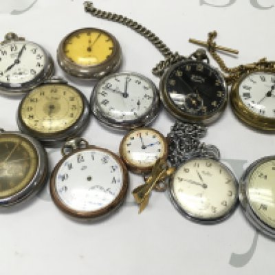 A collection of various vintage pocket watches, postage category B