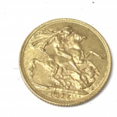 A full 1915 sovereign. Postage A