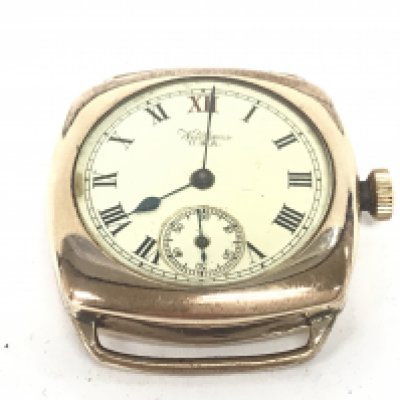 A vintage Whitham watch without strap. Approx 30mm excluding crown. Winds and runs. Postage B