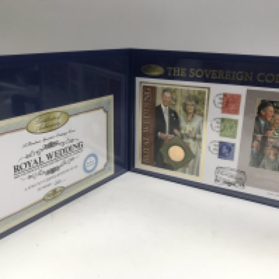 A royal wedding sovereign stamp collection.