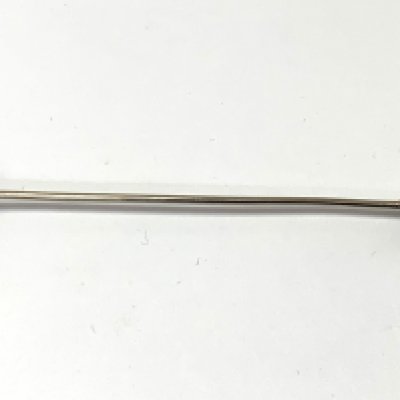 A fine quality 1920s silver Chinese hair pin set with polished obsidian and mounted either end with 2 carved jade hands and phoenix, 12.5cm.