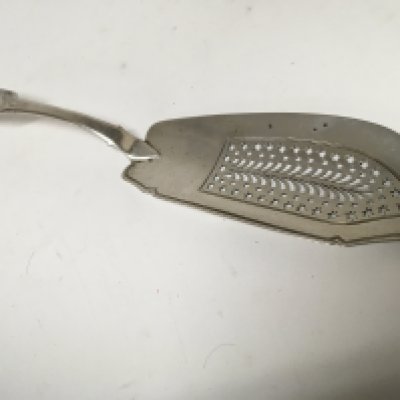 A silver fish slice George IV London 1824.