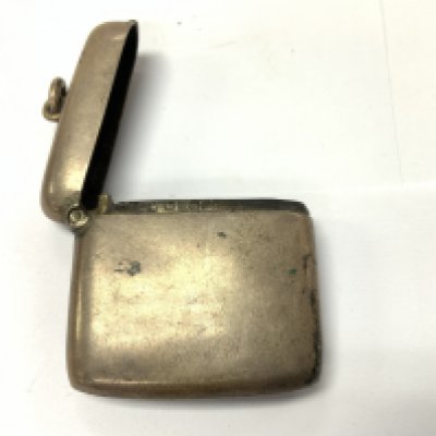 A heavy silver vesta case Chester hallmarked. Postage category A.