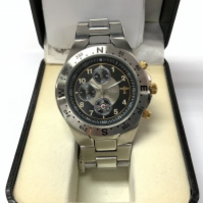 Spitfire steel Chronograph wristwatch. Postage category A.