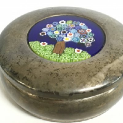 A silver Celebrity Cruises Millenium 2000 paperweight style trinket box. Postage category A